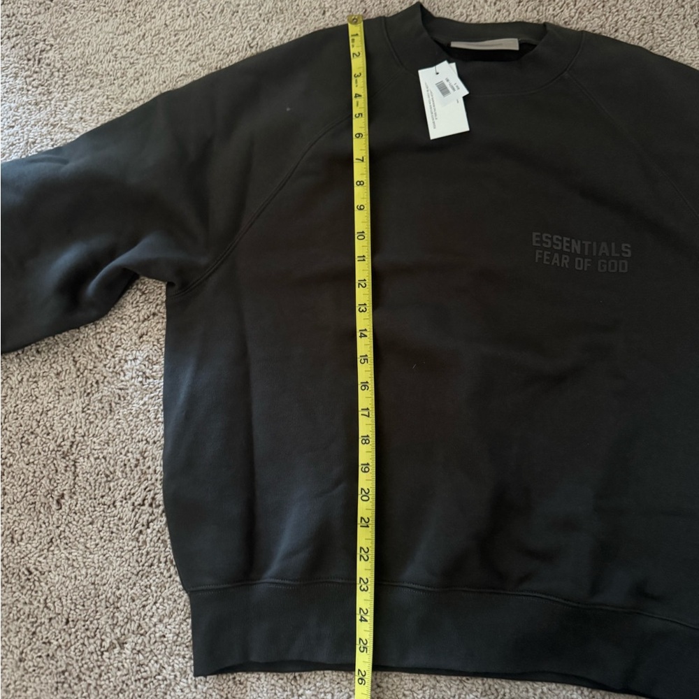 Essentials Dark Brown/ Gray Crewneck Sweatshirt - Picture 8 of 9